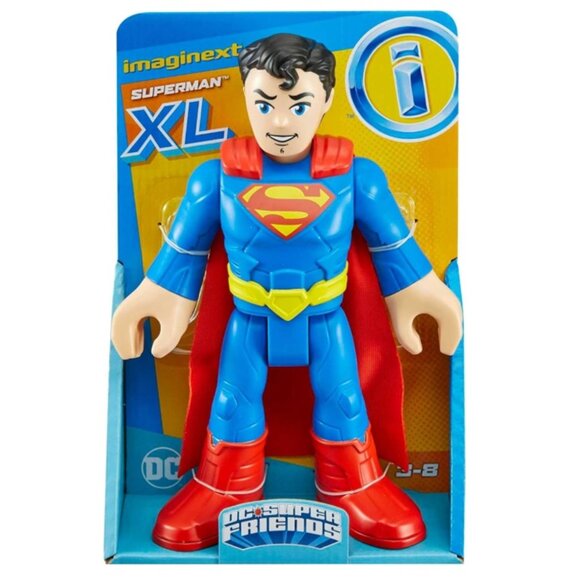 Imaginext DC Super Friends SUPERMAN XL Toy 10-In Figure with Fabric Cape - Picture 1 of 3